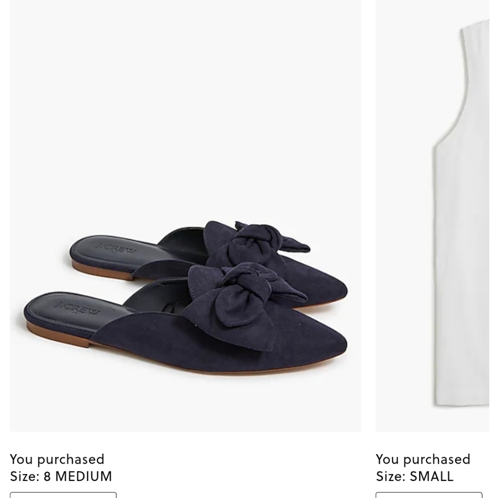 J. Crew Navy Bow Mules